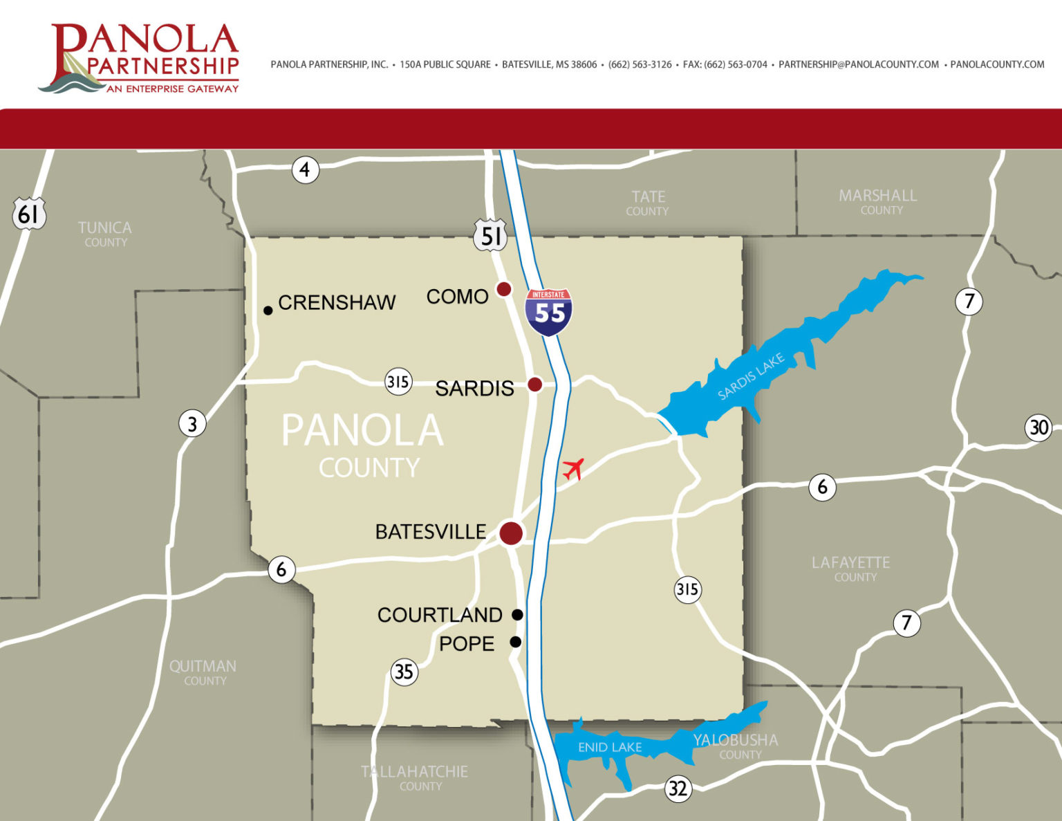 Maps Panola Partnership
